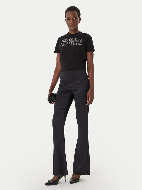 Versace Jeans Versace Jeans Camiseta 80HAHT09 Negro Regular Fit