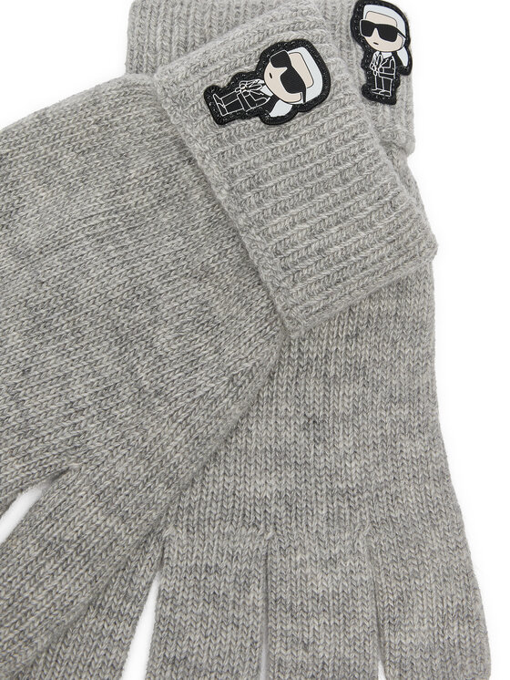 KARL LAGERFELD Dámske rukavice KARL LAGERFELD 236W3608 Sivá