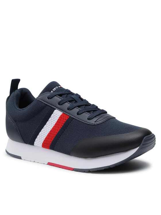 Tommy Hilfiger Zapatillas Tommy Hilfiger Retro Knit Stripes Runner FM0FM03610 Azul marino