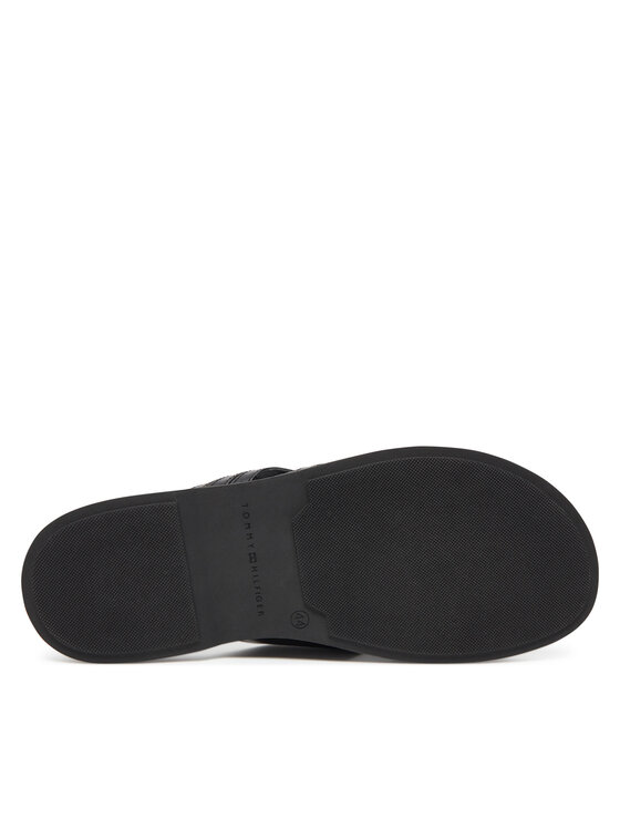 Tommy Hilfiger Klapki Tommy Hilfiger Premium Hilfiger Cc Lth Sandal FM0FM05504 Czarny
