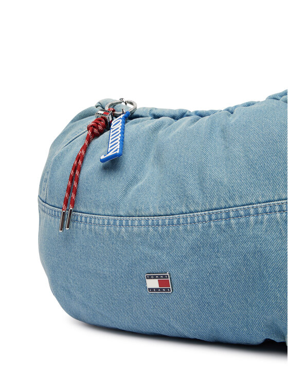 Tommy Hilfiger Kabelka Tommy Hilfiger Tjw Icon Charms Denim Hobo AW0AW19259 Modrá