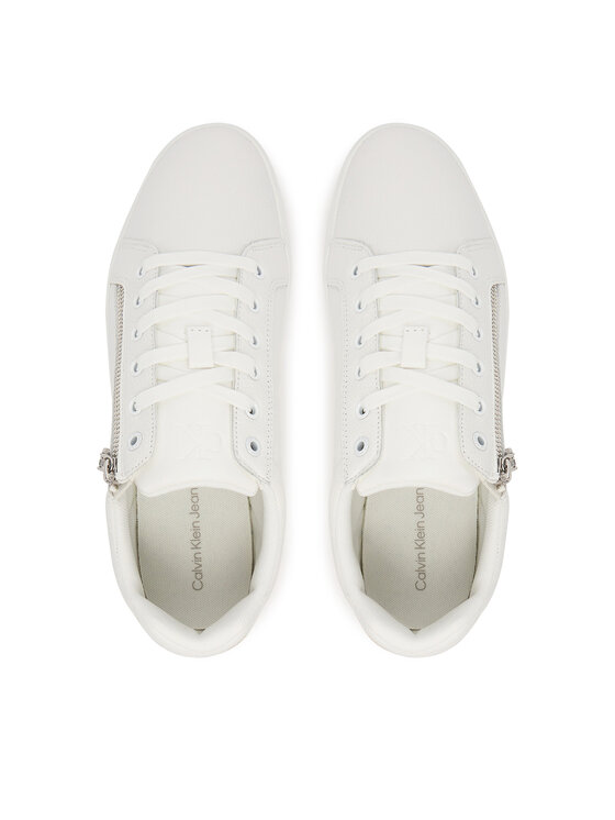 Calvin Klein Jeans Sneakers Calvin Klein Jeans Classic Cupsole Zip Low In YM0YM01318 Alb
