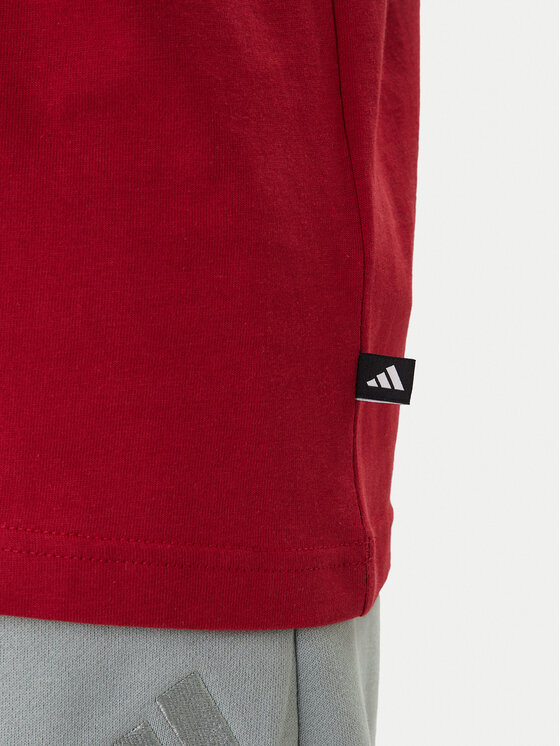 adidas adidas Camiseta Mini Embroidery Basketball Graphic KB2525 Rojo Regular Fit