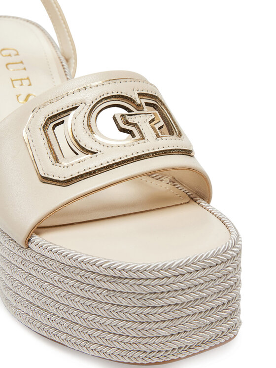 Guess Еспадрильї Guess FLJTAN LEA04 Écru