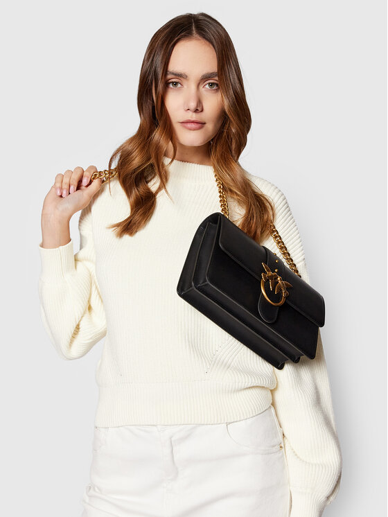 PINKO Kabelka PINKO Love Classic Icon Simply 5 C PE 22PLTT 1P22JG Y7SP Čierna
