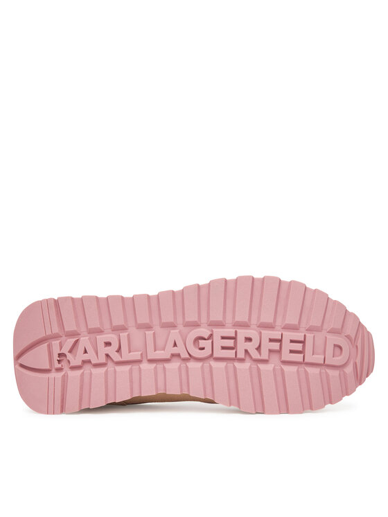KARL LAGERFELD Sneakersy KARL LAGERFELD Kairo Lo Lace Mix II KL61124E 4TP Beżowy