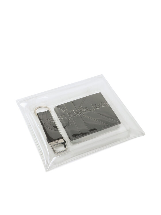 Calvin Klein Jeans Juego de cartera y llavero Calvin Klein Jeans Billfold W/Coin + Keyfob K50K508235 Negro