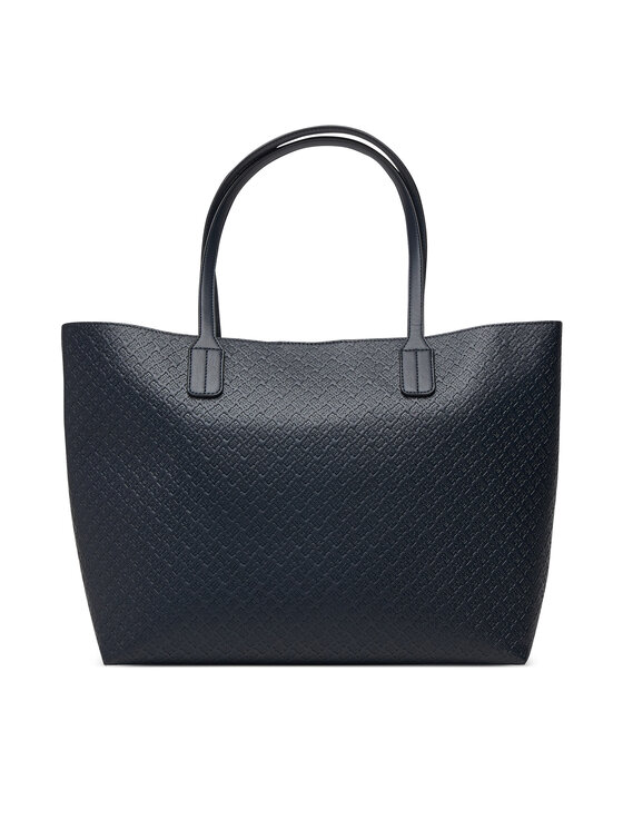Tommy Hilfiger Geantă Tommy Hilfiger Th Icon Tote Mono AW0AW19004 Bleumarin