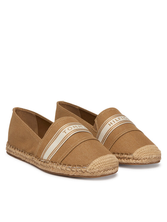 Tommy Hilfiger Espadrile Tommy Hilfiger Hilfiger Webbing Espadrille FW0FW09334 Smeđa