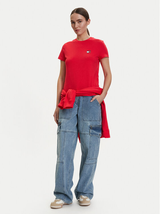 Tommy Jeans Tommy Jeans Camiseta DW0DW22274 Rojo Regular Fit