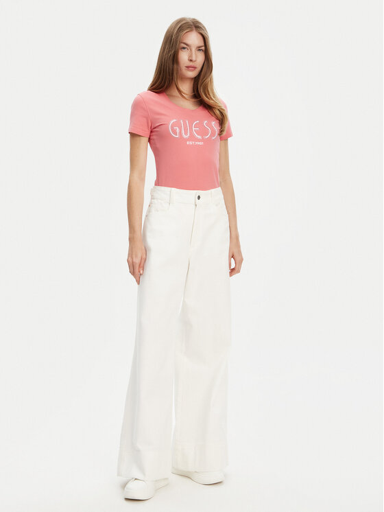Guess Guess Футболка W5YI05 J1314 Рожевий Regular Fit