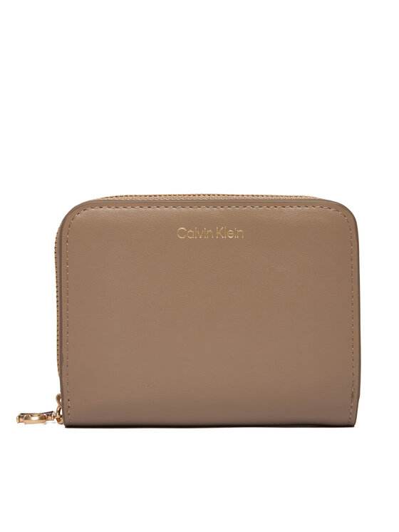 Calvin Klein Novčanik Calvin Klein Ck Medium Flap Zip Around LV04F1075G Bež
