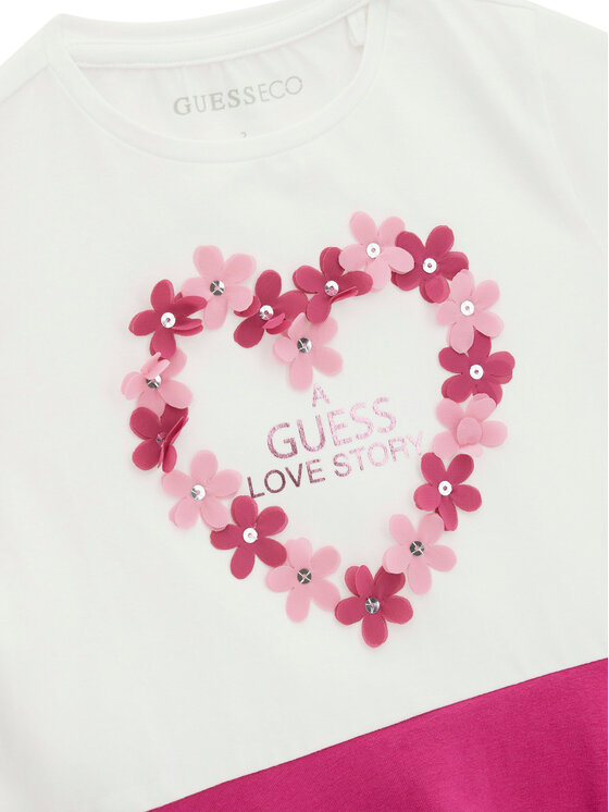Guess Guess Футболка K6GI20 K6YW4 Білий Regular Fit