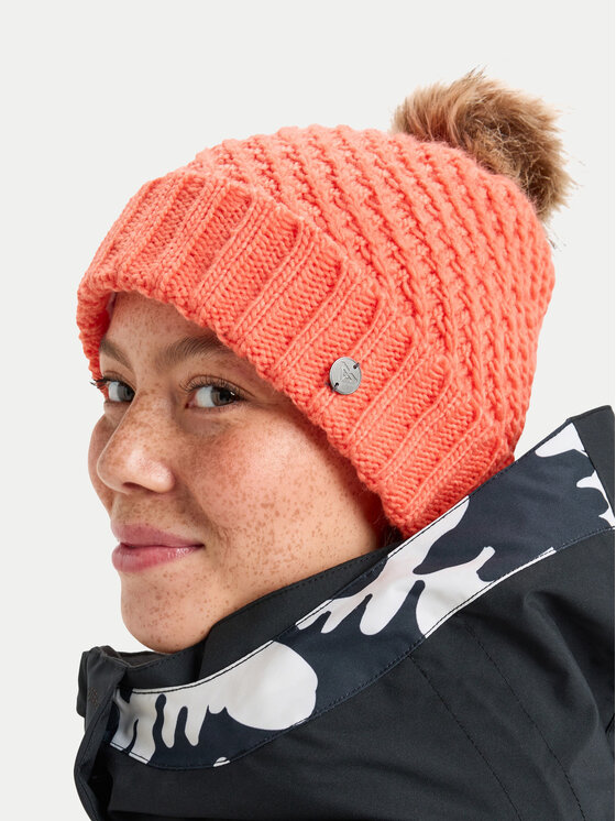 Roxy Шапкa Roxy Blizzard ERJHA04415 Кораловий