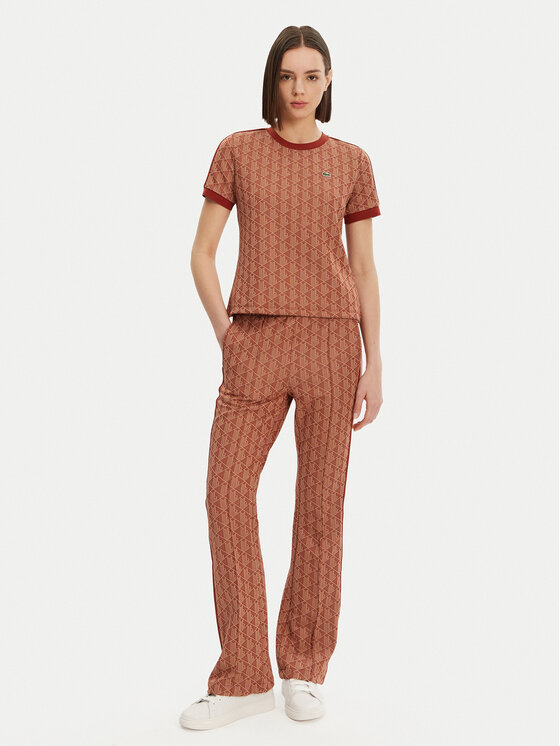 Lacoste Lacoste Футболка TF3244 Оранжевий Slim Fit