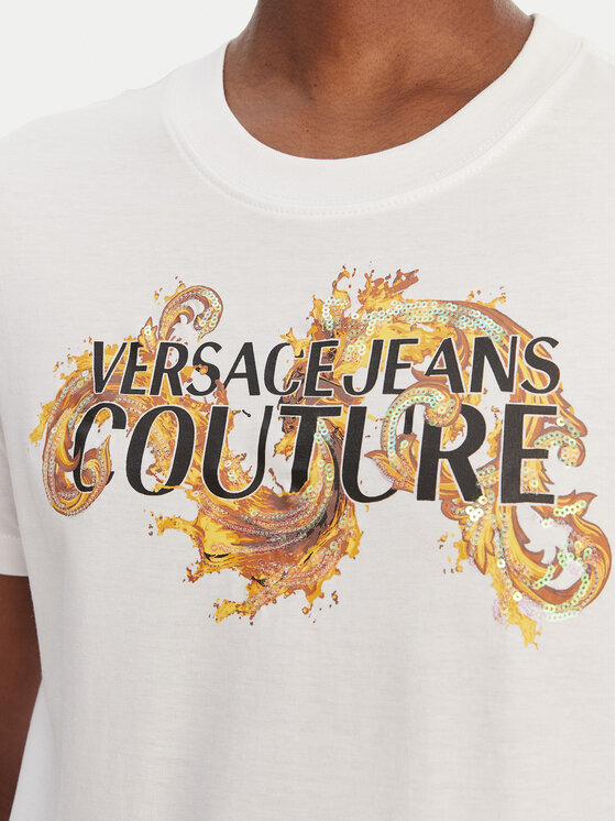 Versace Jeans Couture Versace Jeans Couture Camiseta 80HAHE02 CJ00E Blanco Regular Fit