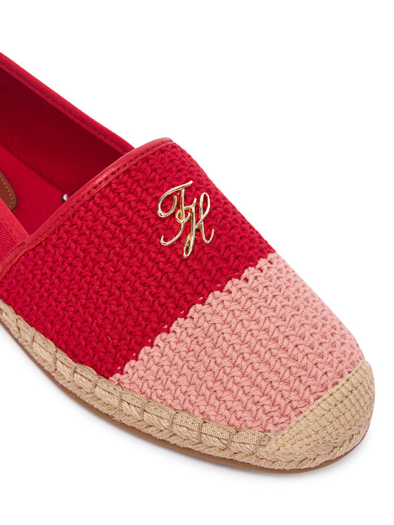 Tommy Hilfiger Еспадрили Tommy Hilfiger Script Crochet Espadrille FW0FW09502 Червен