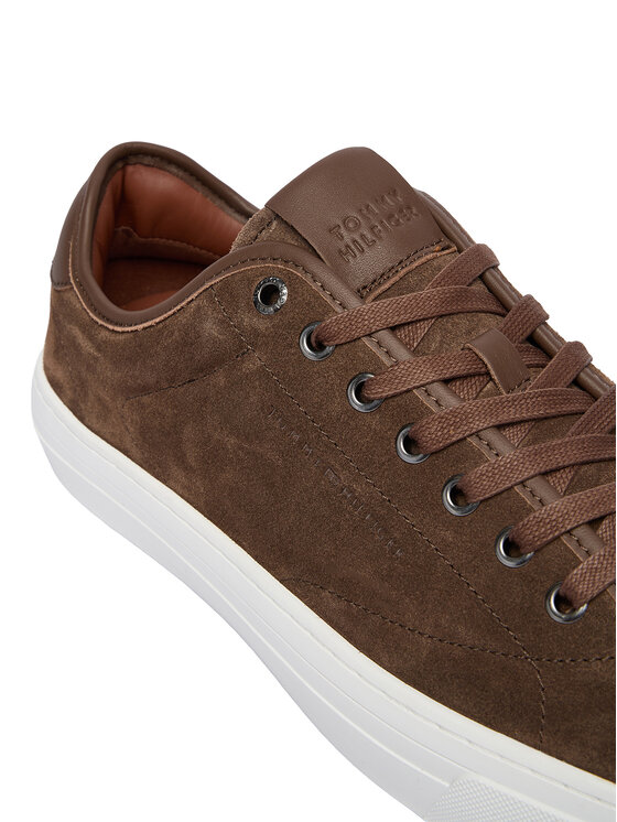 Tommy Hilfiger Sneakersy Tommy Hilfiger Premium Dress Leather Mix FM0FM05842 Hnědá