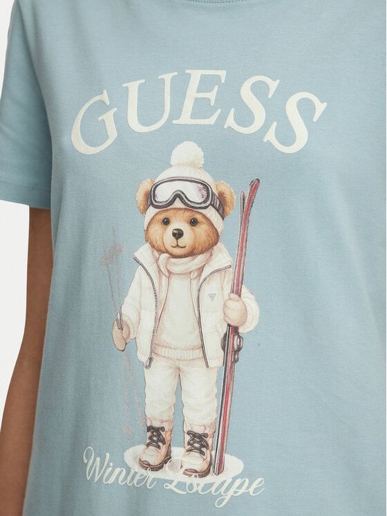 Guess Guess Camiseta V6BI19 K6749 Turquesa Regular Fit