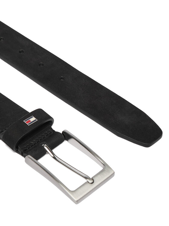 Tommy Hilfiger Pasek Tommy Hilfiger Layton 3.5 Nubuck AM0AM15047 Czarny