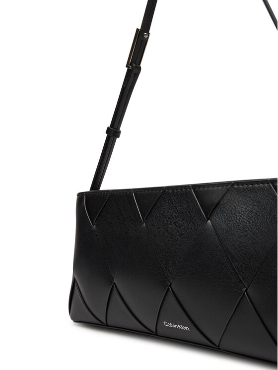 Calvin Klein Rankinė Calvin Klein Ck Woven Elongated Shoulder Bag K60K612992 Juoda