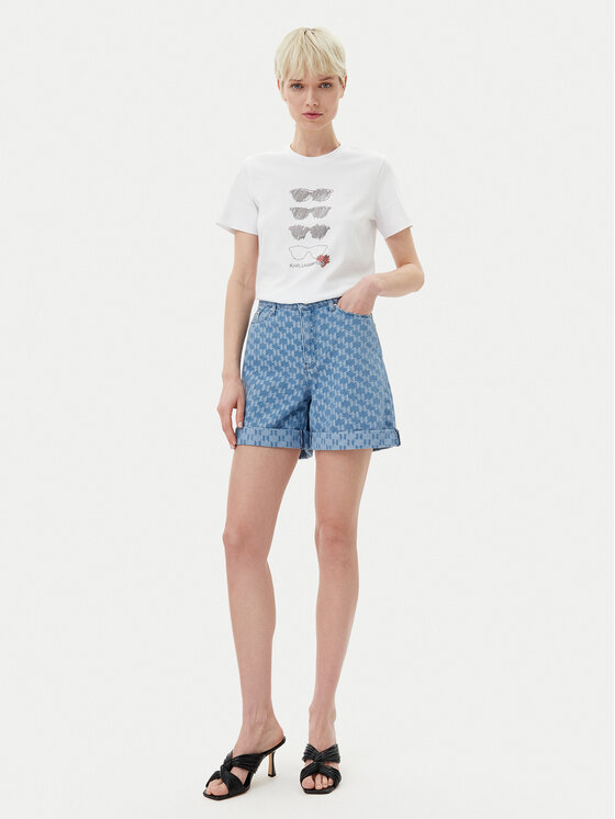 KARL LAGERFELD KARL LAGERFELD T-shirt A2W17103 Bijela Regular Fit