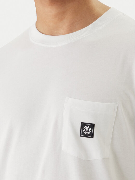 Element Element Camiseta Icon Label Pocket ELYKT00198 Blanco Regular Fit