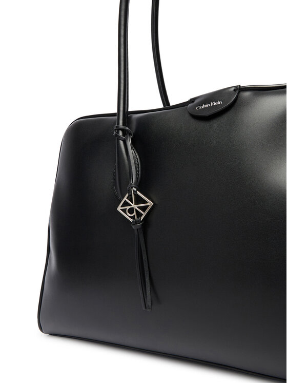 Calvin Klein Дамска чанта Calvin Klein Emblem Trio Large Work Bag LV04F3368G Черен