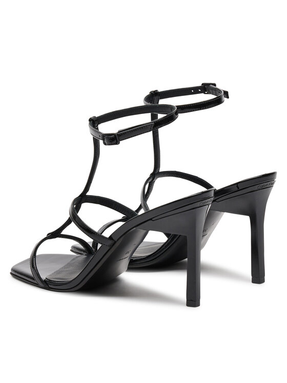 Calvin Klein Sandalias Calvin Klein Heel Gladi Sandal 90 Pat HW0HW02312 Negro