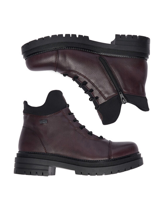 Rieker Botines planos Rieker CEO-Y3163 Guinda/burdeos
