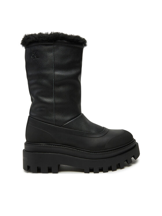 Calvin Klein Jeans Апрески Calvin Klein Jeans Flatform Chelsea Boot Padded YW0YW01558 Черен