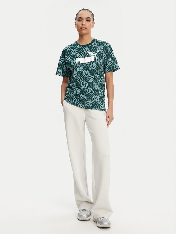 Puma Puma Marškinėliai Ess Graphic 685070 Žalia Loose Fit