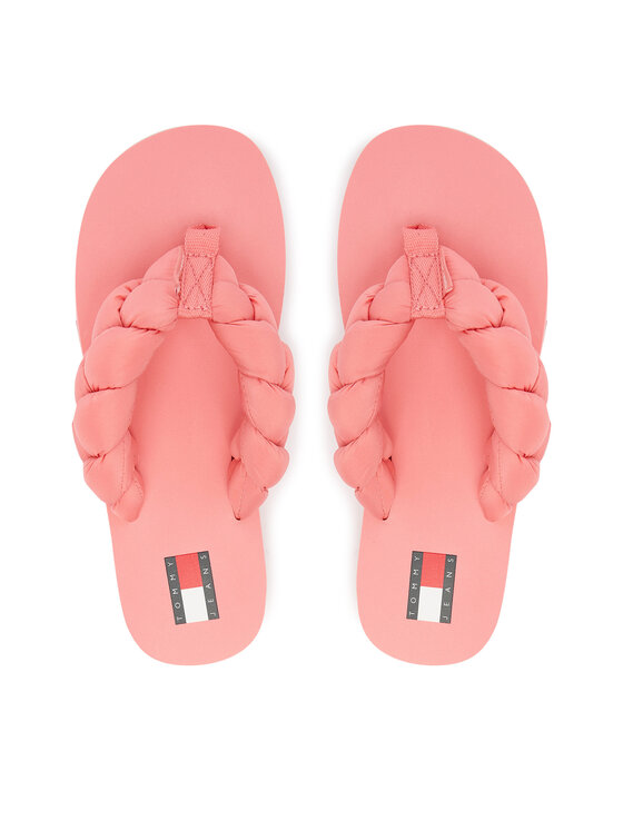 Tommy Jeans Σαγιονάρες Tommy Jeans Braided Thong Beach Sandal EN0EN02877 Ροζ