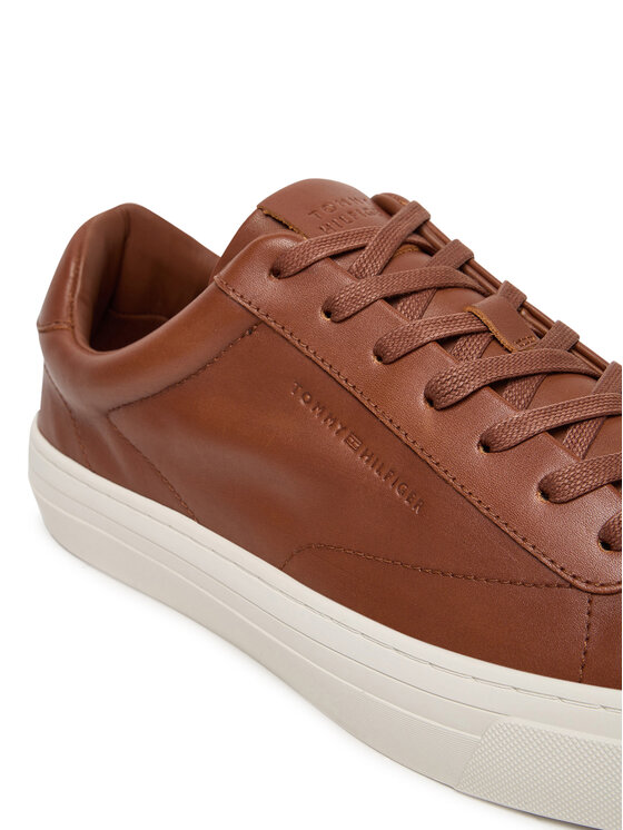 Tommy Hilfiger Sneakersy Tommy Hilfiger Premium Dress Cupsole Cognac FM0FM05771 Hnedá