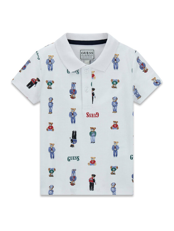 Guess Guess Polo N6RP01 KBV51 Blanco