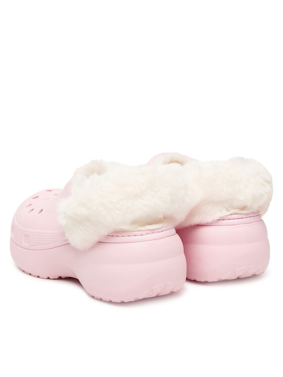 Crocs Шльопанці Crocs Classic Platform Fuzz Lined Clog 212854 Рожевий