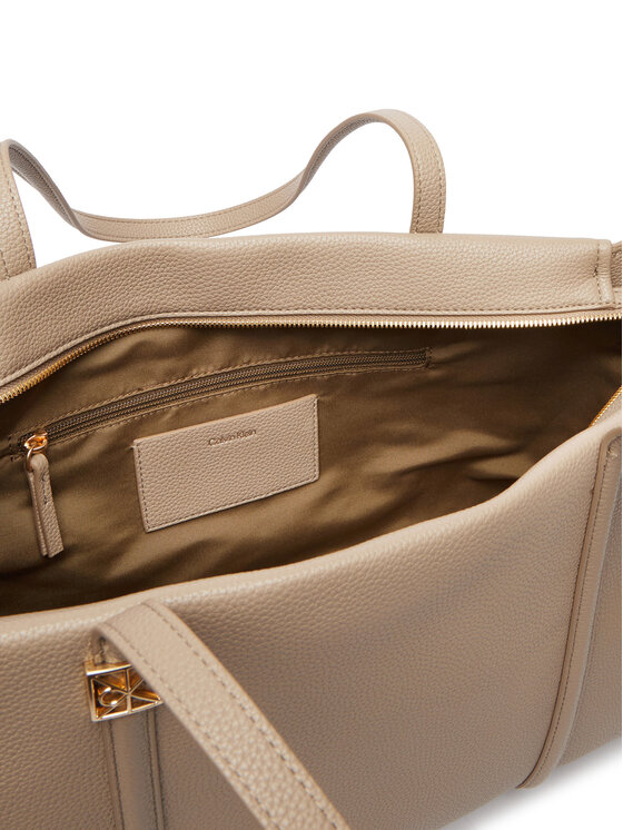 Calvin Klein Torbica Calvin Klein Emblem Hw Pebble Tote LV04F3424G Bež