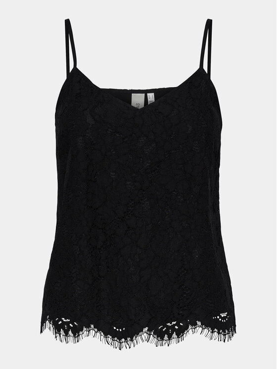YAS YAS Топ Perla 26032812 Чорний Regular Fit