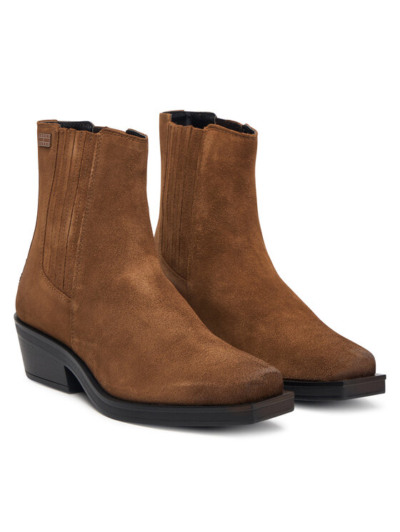 Tommy Jeans Členková obuv Tommy Jeans Tjw Suede Cowboy Boots EN0EN03142 Hnedá