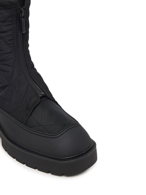 Calvin Klein Bokacsizma Calvin Klein Chunky Zip Boot Mat Mix Aop Em HW0HW03205 Sötétbarna