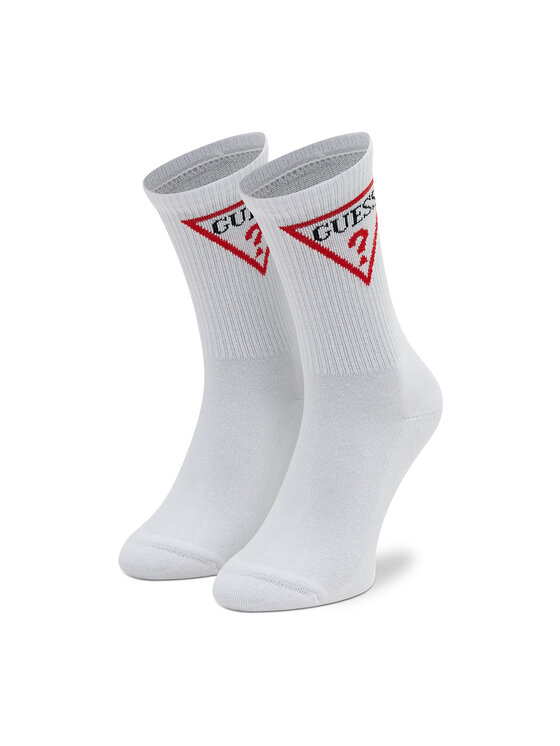 Guess Dlhé ponožky Guess Ellen Sport Socks V2GZ00 ZZ00I r.OS Biela