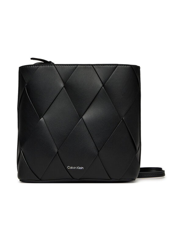 Calvin Klein Kabelka Calvin Klein Ck Woven Square Crossbody K60K612991 Čierna
