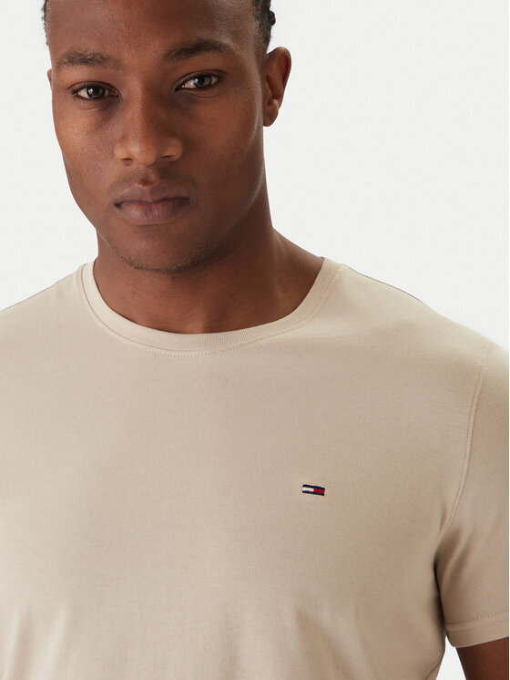 Tommy Jeans Tommy Jeans Camiseta DM0DM04411 Beis Slim Fit