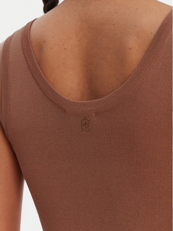 Fracomina Fracomina Top FR26ST4005K524R9 Marrón Slim Fit