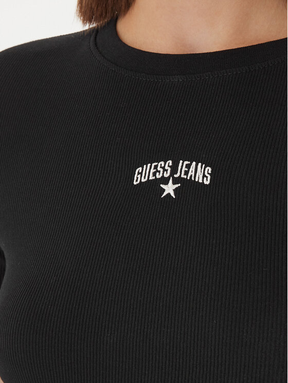 Guess Jeans Guess Jeans Футболка W6GPZ3 KA0H1 Чорний Slim Fit