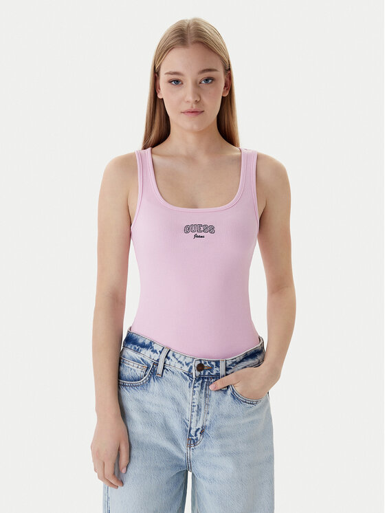 Guess Jeans Guess Jeans Top W6RP20 KA0H1 Rosa Slim Fit
