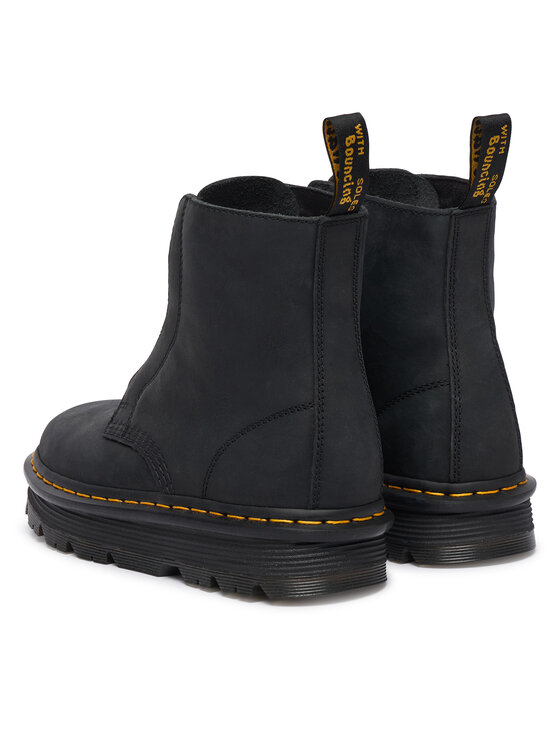 Dr. Martens Čizme Dr. Martens Zebzag Laceless Black Wyoming DM42653001 Crna