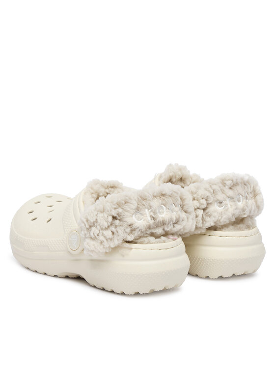 Crocs Шльопанці Crocs Classic Fleece Lined Clog K 212856 Бежевий