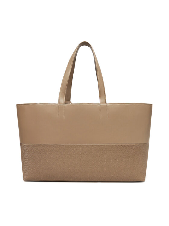 Calvin Klein Torebka Calvin Klein Ck Mixmedia Shopper_Mono K60K613166 Beżowy