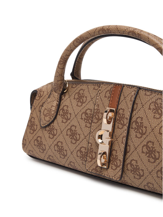 Guess Torebka Guess Yvonne Logo Mini HWSG23 78760 Brązowy jasny
